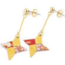 將圖片載入圖庫檢視器 日本職人製作 摺紙耳飾 和紙