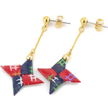 將圖片載入圖庫檢視器 日本職人製作 摺紙耳飾 和紙