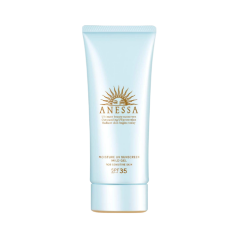 ANESSA 安耐曬 ‎SPF35-49  ‎PA+++ 保濕UV 敏感肌膚溫和凝膠 N 防曬霜 無香味 90 g (淺藍)