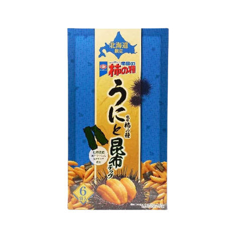 北海道限定 龜田製菓 柿種米果 海膽味（22g x 6袋) /盒