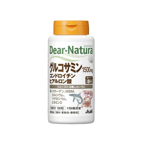 Asahi 朝日Dear Natura 葡萄糖胺鯊魚軟骨素玻尿酸膠原蛋白 180錠 (30天份)
