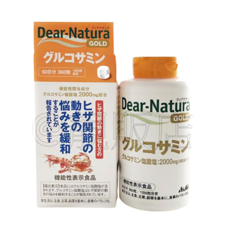 Asahi 朝日 Dear-Natura 葡萄糖胺軟骨素玻尿酸 ll型膠原蛋白 360錠 (60天份)