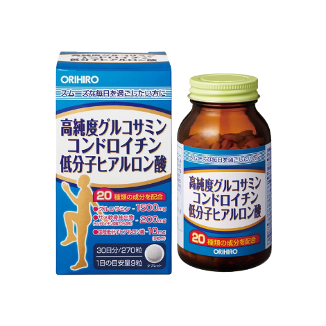 ORIHIRO 歐力喜樂 高純度葡萄糖胺+軟骨素+低分子透明質酸 270粒