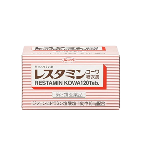 Restamin Kowa 過敏 蕁麻疹 濕疹 糖衣錠 120 錠