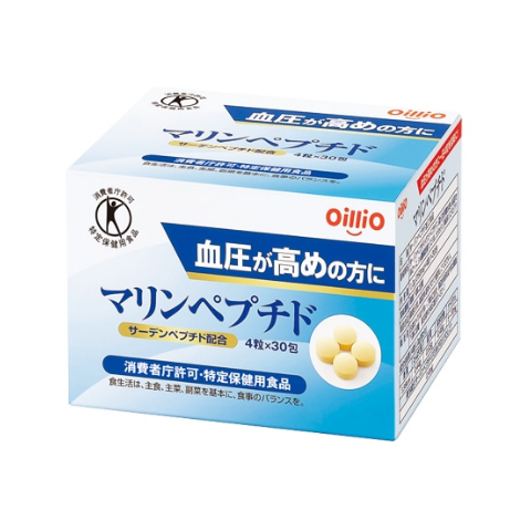 日清Oillio  適用高血壓者 海洋活性肽補充錠 (4粒×30包)30日分【日本消費廳認可・特定保健用食品】