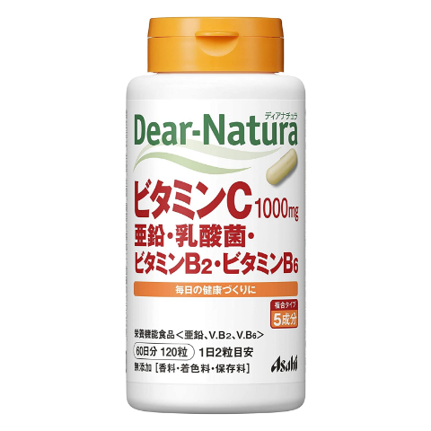 Asahi 朝日 Dear Natura 維生素C・鋅・乳酸菌・ B2・ B6 120粒