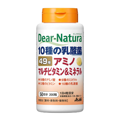 Asahi 朝日 Dear Natura 49種綜合維生素 礦物質 10種乳酸菌  (200粒/400粒)
