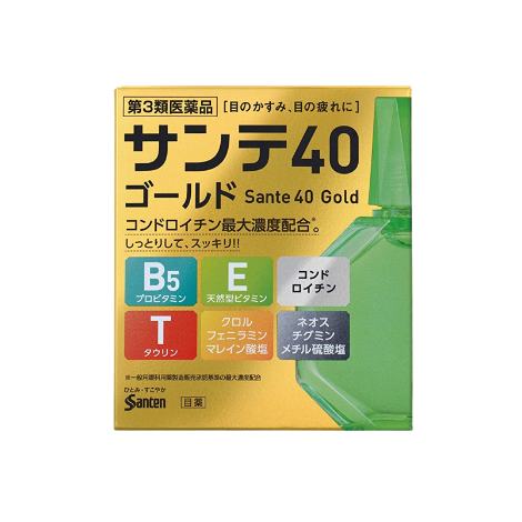 参天製薬 Sante 40 Gold 黃金B12+E 眼藥水 12ml