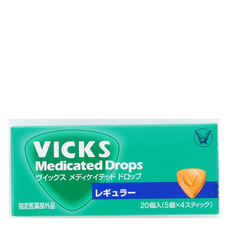 大正製藥  VICKS 喉糖 舒緩咽喉腫痛 口腔除臭殺菌 (原味) 20顆
