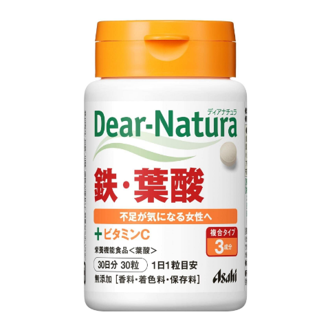 Asahi 朝日 Dear Natura 鐵・葉酸 (30粒/60粒)