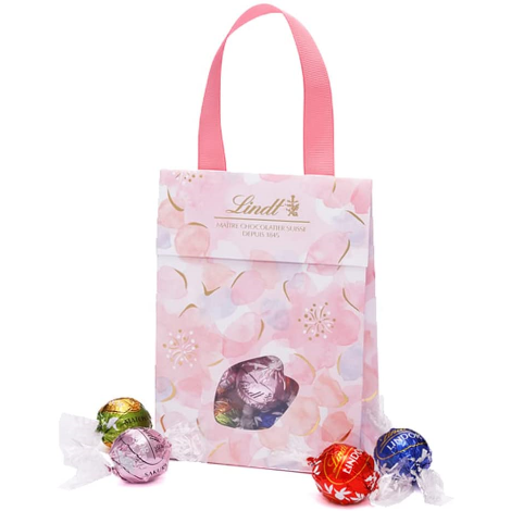 Lindt 巧克力Lindor 櫻花包裝禮品袋 8個入