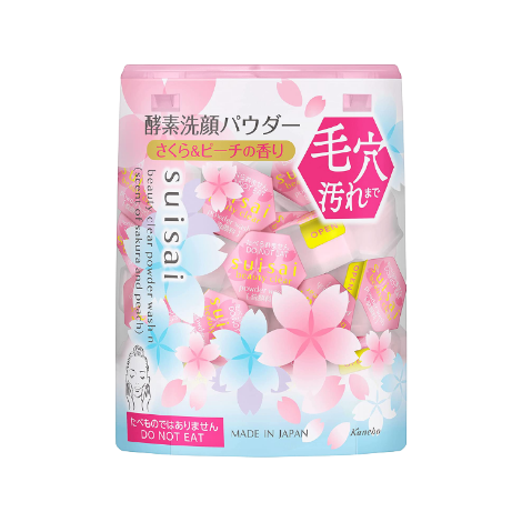 Kanebo Suisai [日本數量限定] 酵素毛穴清潔洗顏粉 櫻花桃子香味 0.4gx32個